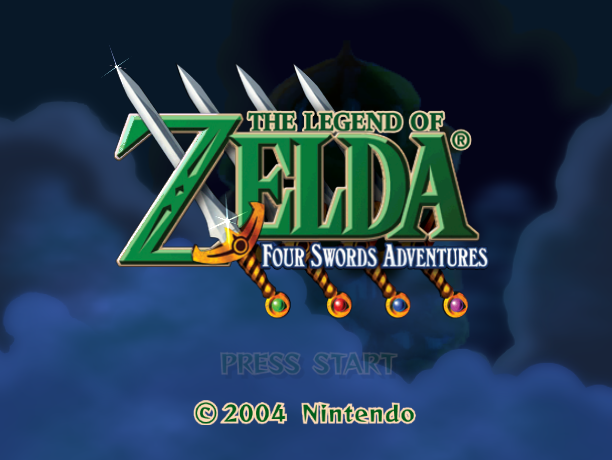 The Legend of Zelda: Four Swords Adventures Title Screen